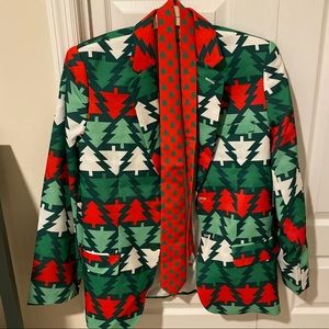 Ugly Christmas Sweater Blazer & Tie NWT